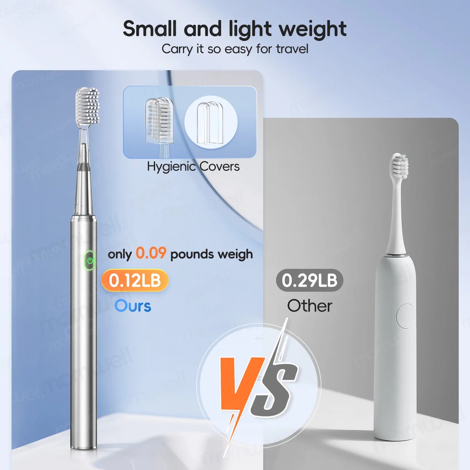 Rechargeable Sonic Electric Toothbrush with 4 Replacement Heads - 6