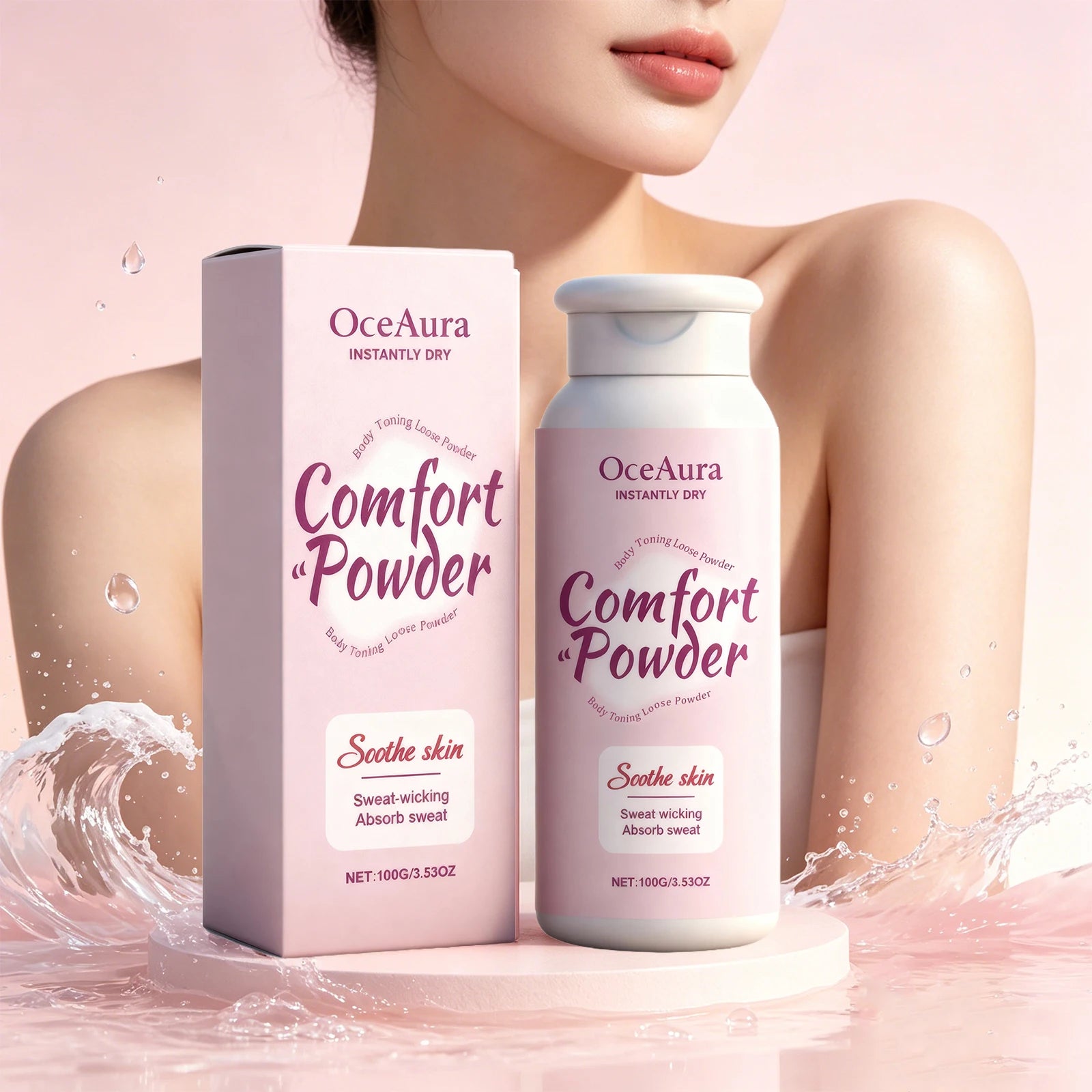 Sweat-Absorbing All-Over Body Powder for Cooling Comfort - 3