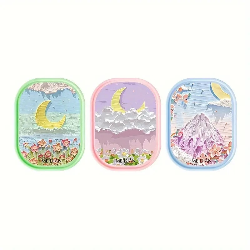 3pc Solid Floral Fragrance Cream Portable Perfume Balm Set - 8