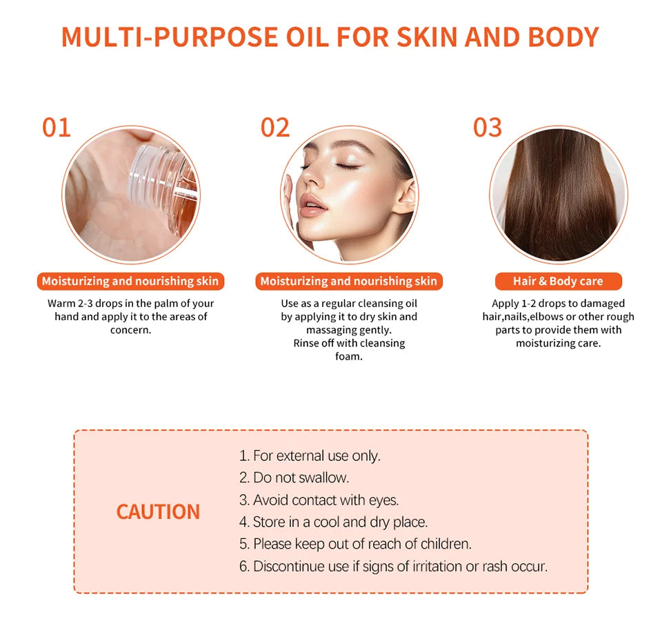 Multipurpose Hydrating Skincare Oil for Face, Body, and Hair
