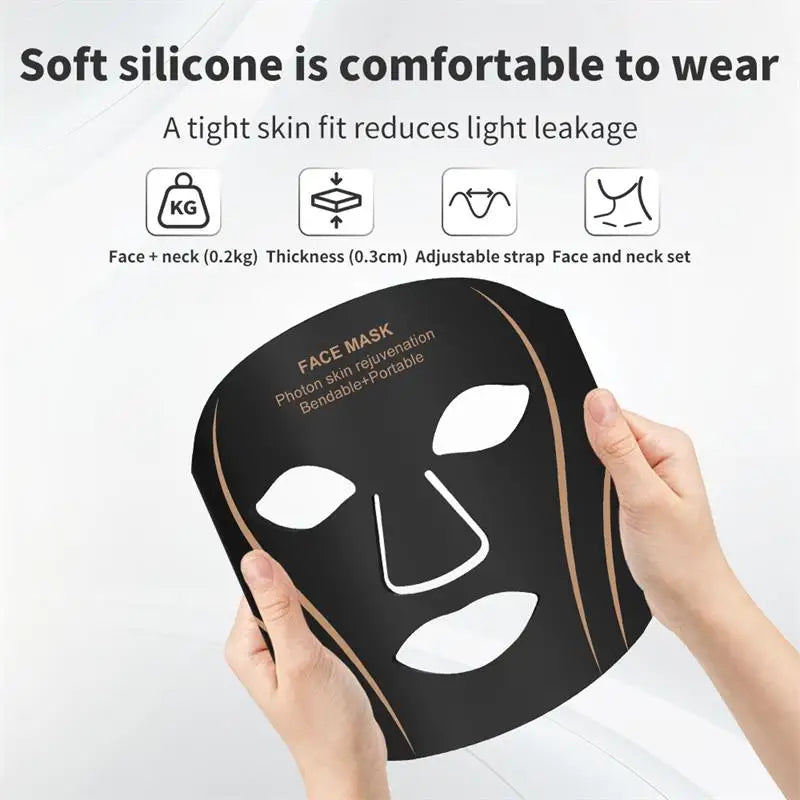7-Color LED Face and Neck Rejuvenation Light Therapy Mask - 3