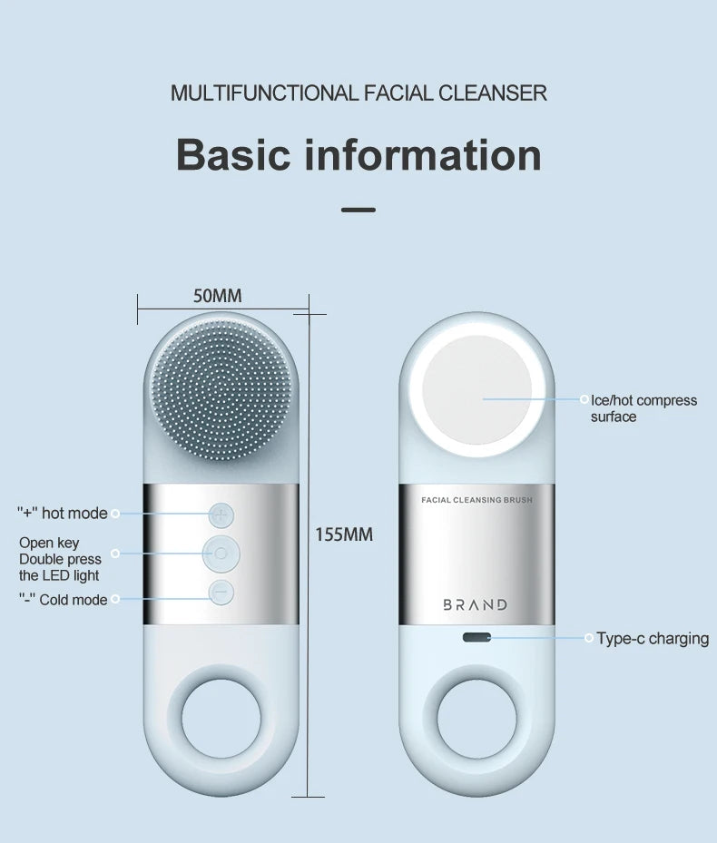 Hot and Cold Silicone Facial Cleansing Brush - 20