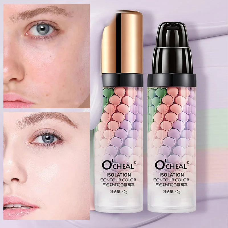 OCHEAL Tri Color Makeup Primer Moisturizing Face Isolation Cream - 19