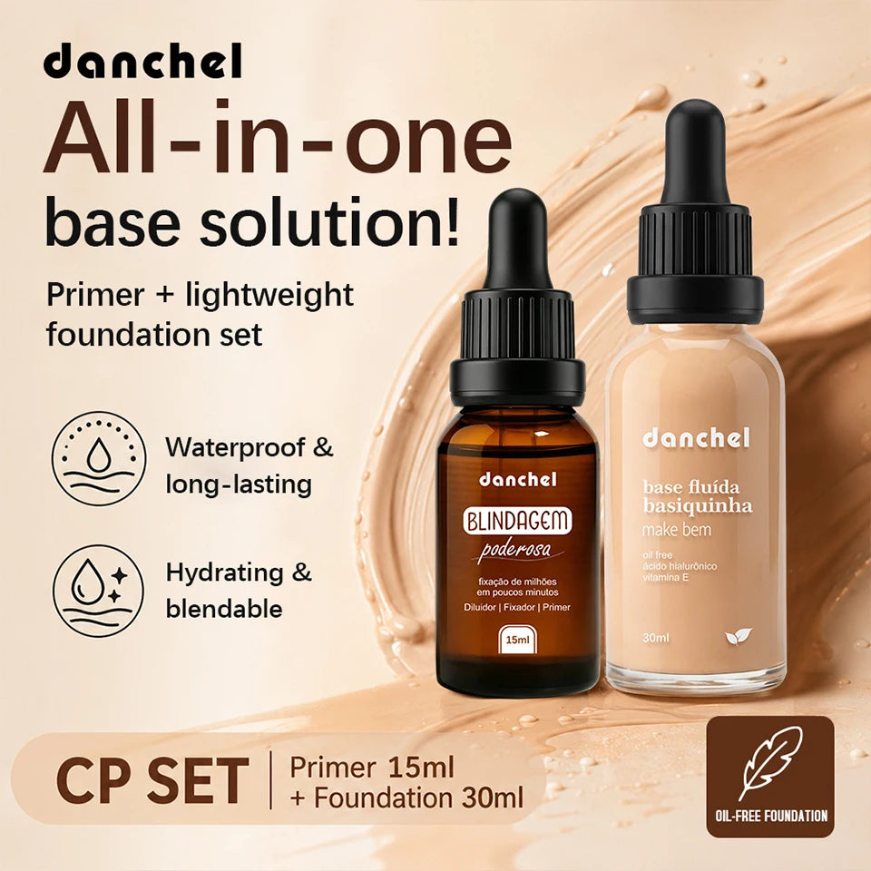 Liquid Foundation and Primer Makeup Set for Long-Lasting Coverage - 7