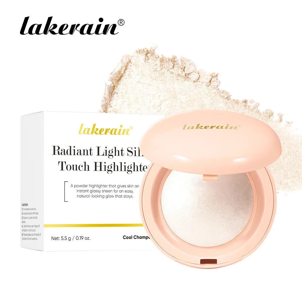 Baked Pearl Shimmer Highlighter Powder for Radiant Glow - 19