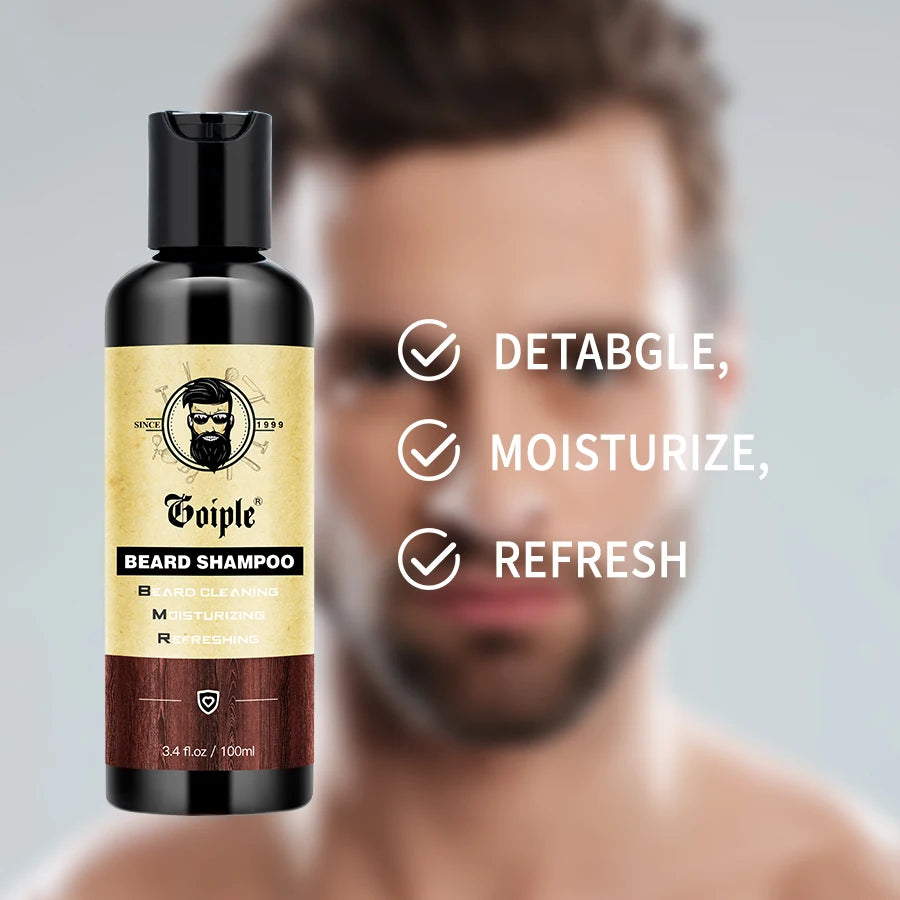 Beard Growth Grooming Kit with Shampoo Filler Balm Oil and Accessories