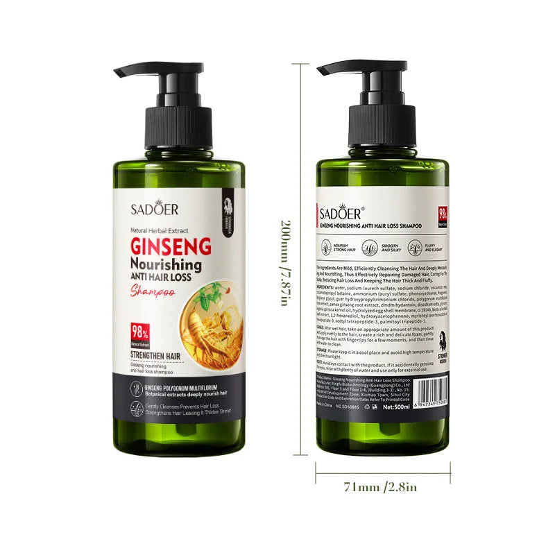Sadoer Ginseng Anti Hair Loss Shampoo Nourishing Scalp Treatment 500ml