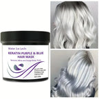 Keratin Purple and Blue Hair Mask for Removing Yellow and Orange Tones