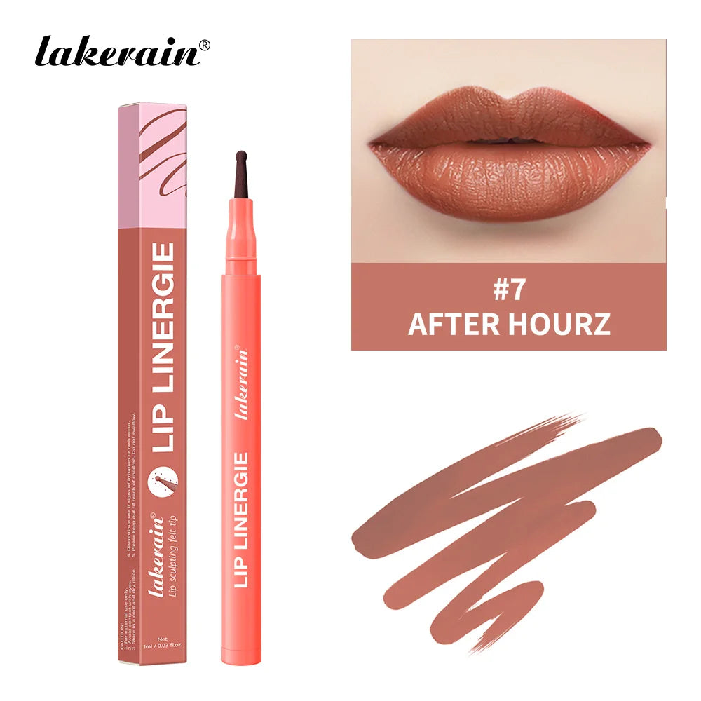 Long-Lasting Waterproof Ballpoint Felt Tip Lip Liner