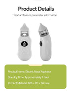 Electric Baby Nasal Aspirator with Adjustable Suction