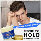 Wozutunt Mens Natural Matte Styling Cream Medium Hold Hair Clay 120g