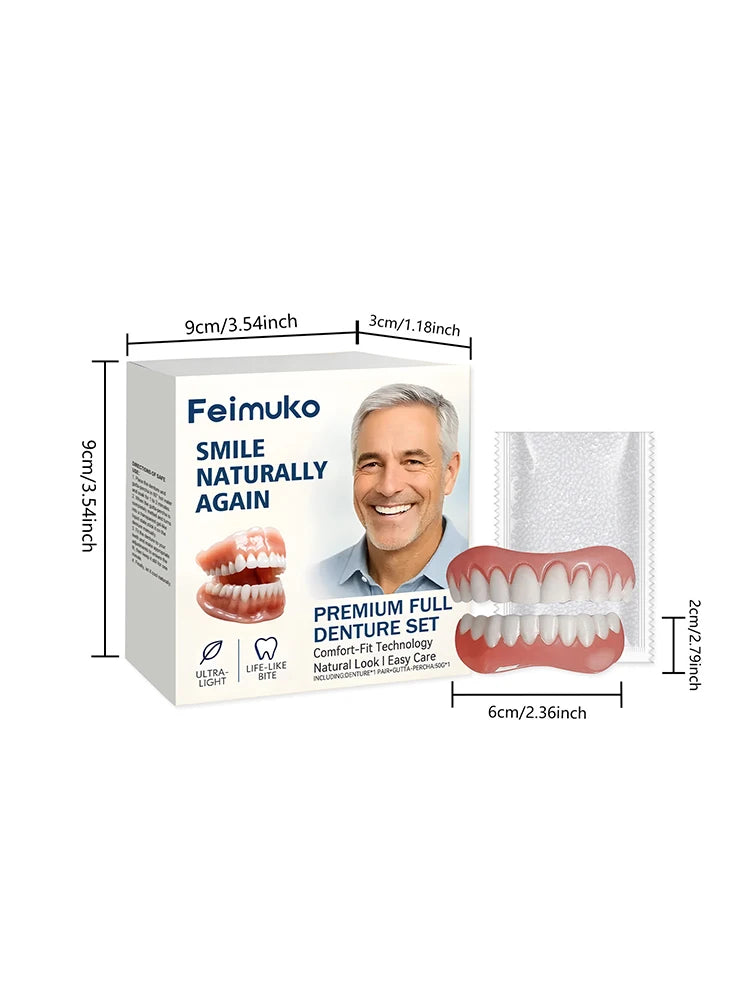 Comfort Fit Natural Look Denture Set for Men and Women - 17