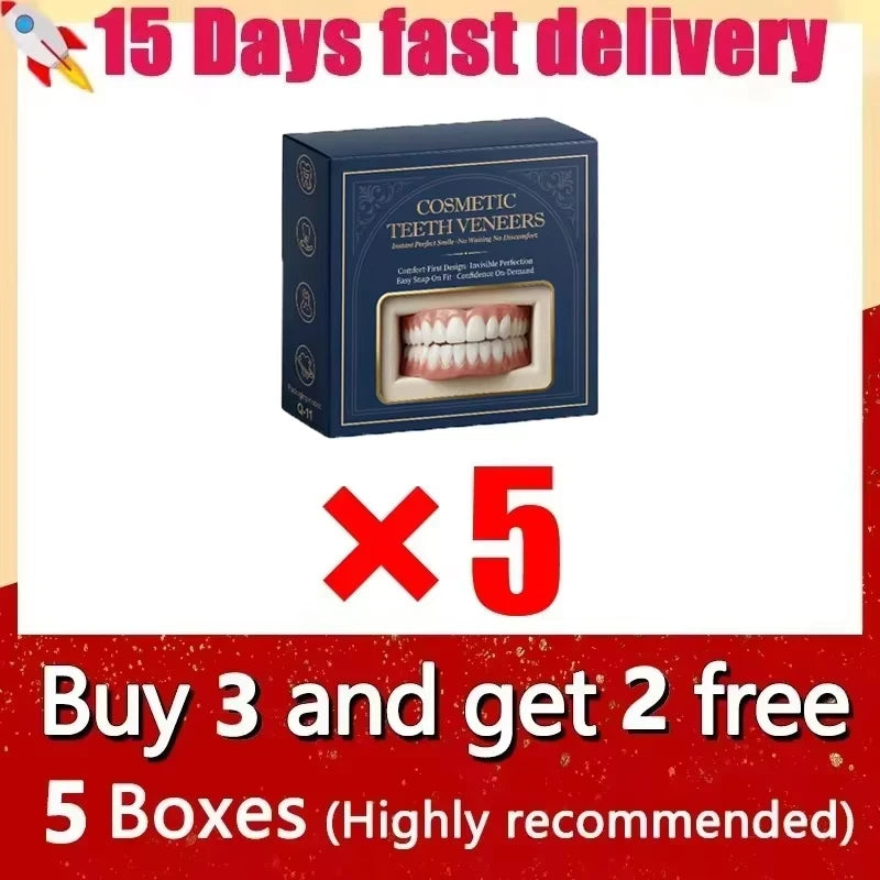 Full Mouth Cosmetic Denture Set with Storage Case