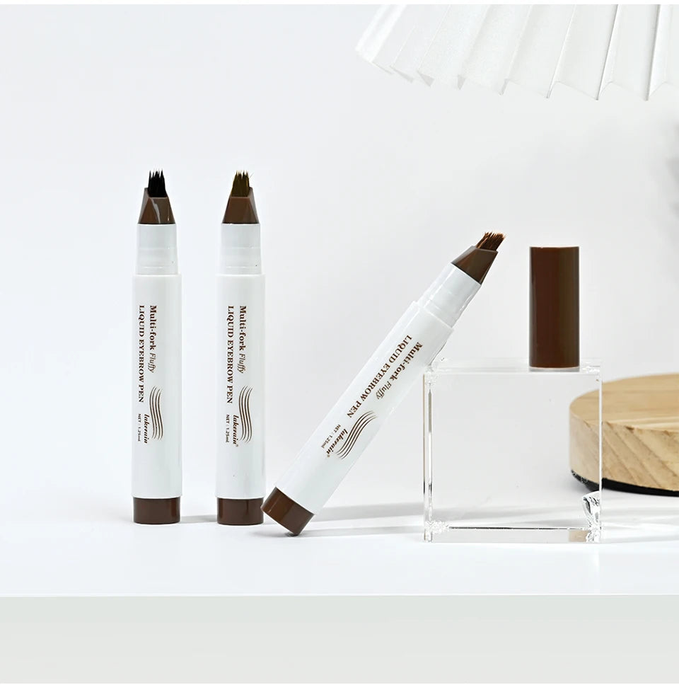 Multi-Fork Liquid Eyebrow Pen for Natural Microblading Effect