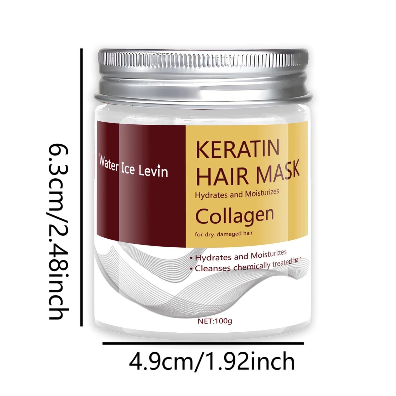 Keratin Hair Mask with Argan Oil Coconut Oil and Collagen 100g