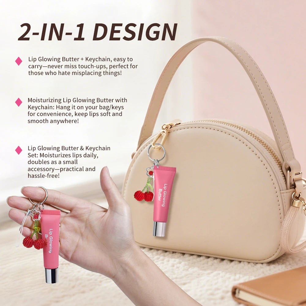 Hydrating Lip Gloss with Keychain for On-the-Go Shine - 5