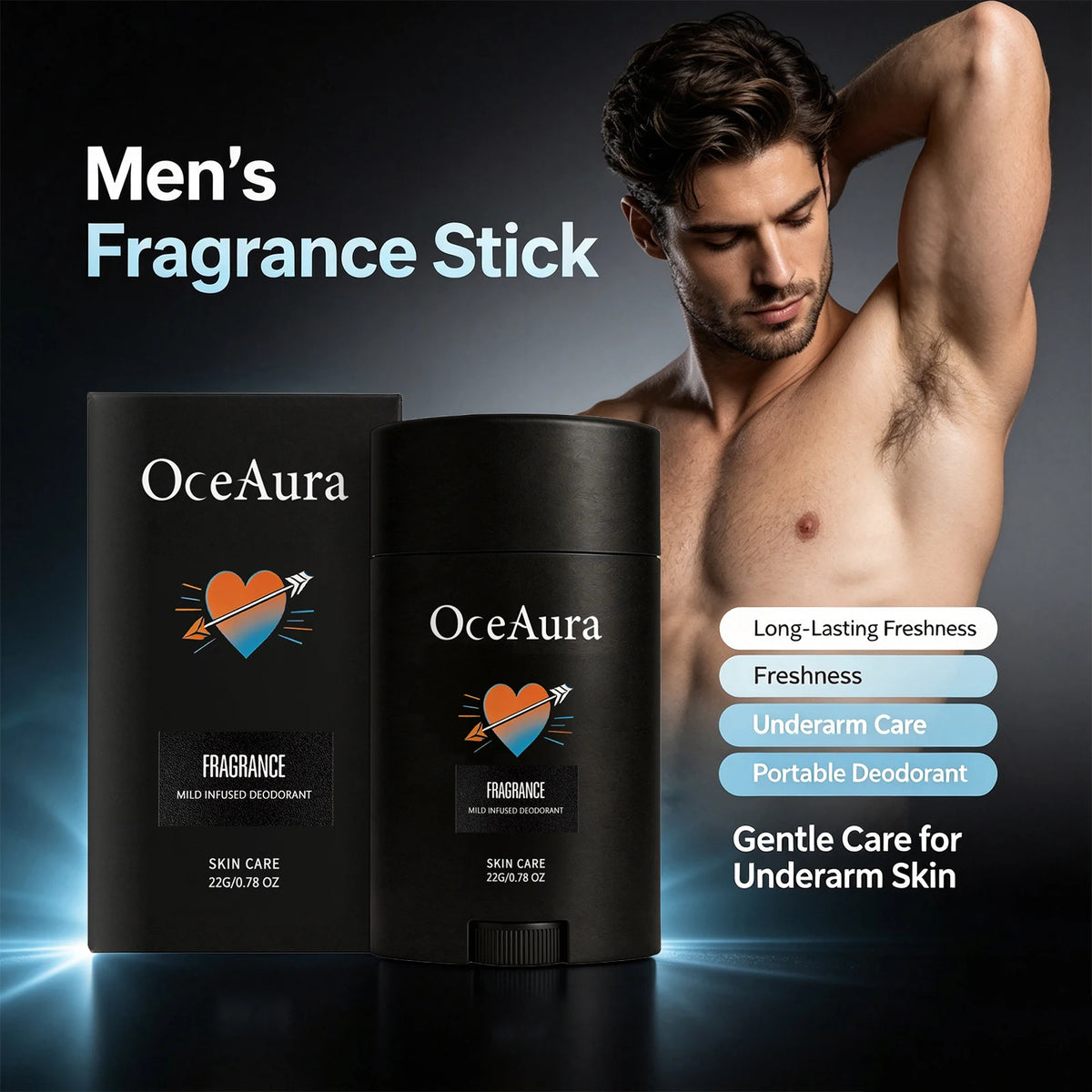Long-Lasting Men's Deodorant Stick for Odor Control