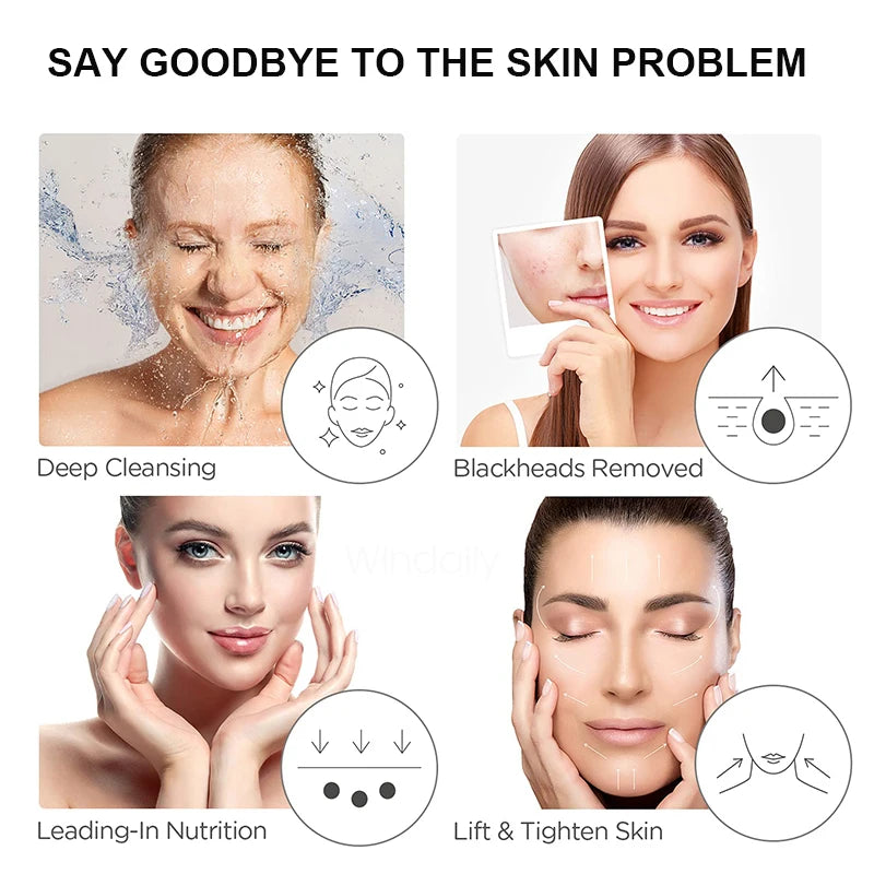 Ultrasonic Skin Scrubber and Facial Pore Cleansing Spatula