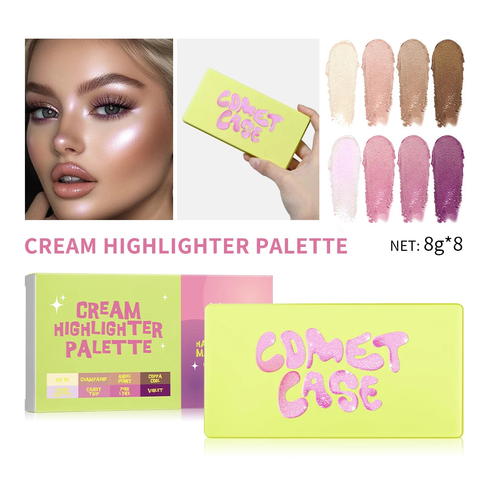 8-Color Cream Blush and Contour Palette