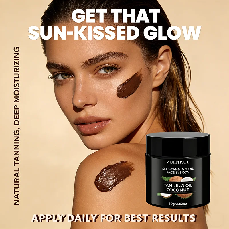 Yuitikue Coconut Self Tanning Oil Face and Body Bronzer Glow - 6