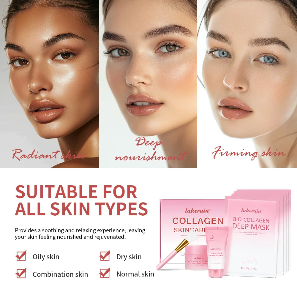 Collagen Face Skincare Set for Deep Nourishment and Repair - 5
