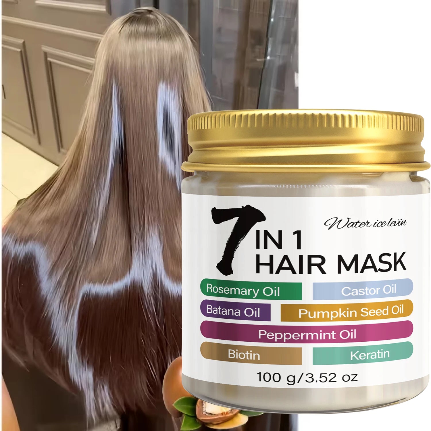 7 in 1 Rosemary Castor and Batana Oil Hair Mask Treatment 100g - 2