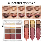 9-Color Pigmented Eyeshadow Palette for Everyday Makeup Looks