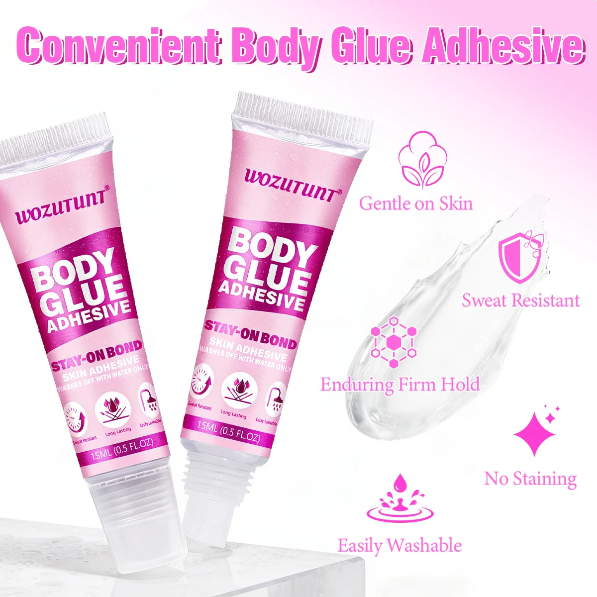 Invisible Fashion Tape and Body Glue Adhesive Set - 8