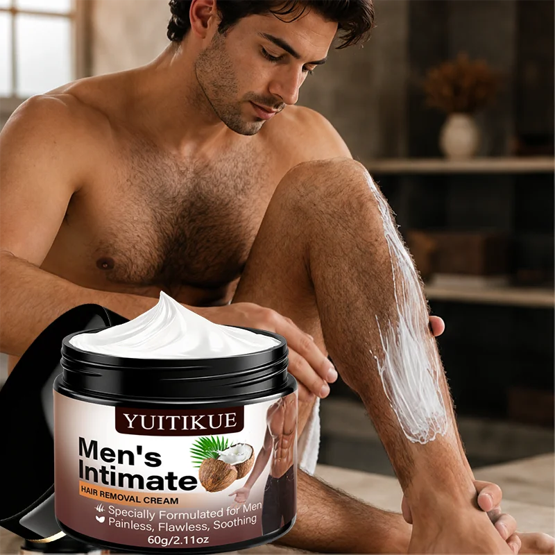 Mens Intimate Hair Removal Cream Painless Body Depilatory for Sensitive - 9