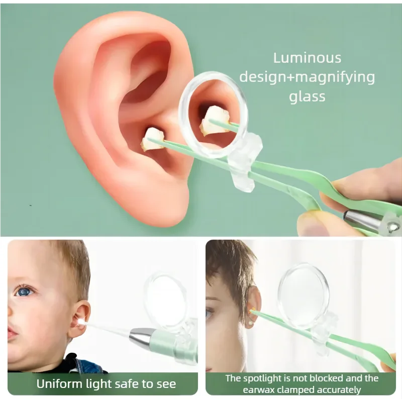 LED Light Ear Wax Removal Tool Kit for Adults and Children - 2