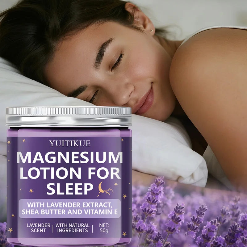 YUITIKUE Magnesium Sleep Lotion Lavender Body Cream for Natural Rest