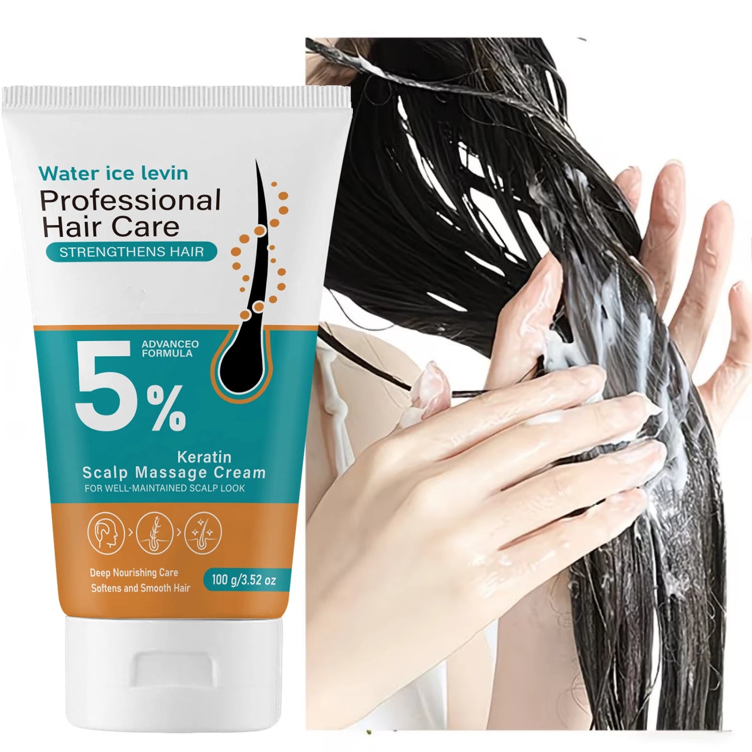 5 Percent Keratin Scalp Massage Cream Deep Nourishing Hair Conditioner