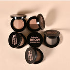 Two-Color Waterproof Eyebrow Powder Palette for Defined Brows