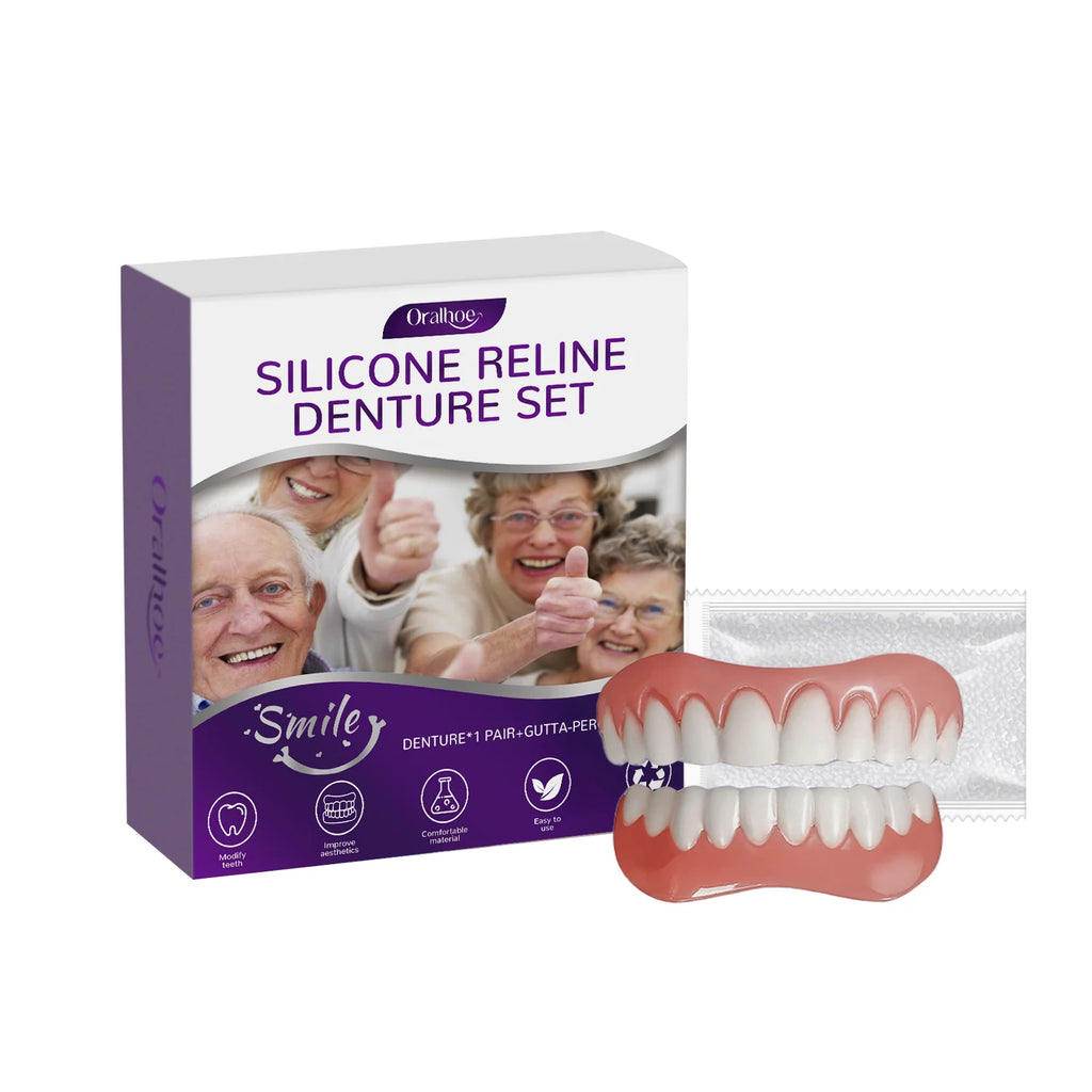 Cosmetic Denture Set for Instant Natural Smile