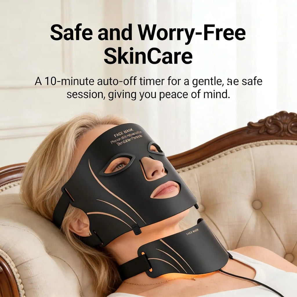 Flexible 7-Color LED Photon Face and Neck Therapy Mask
