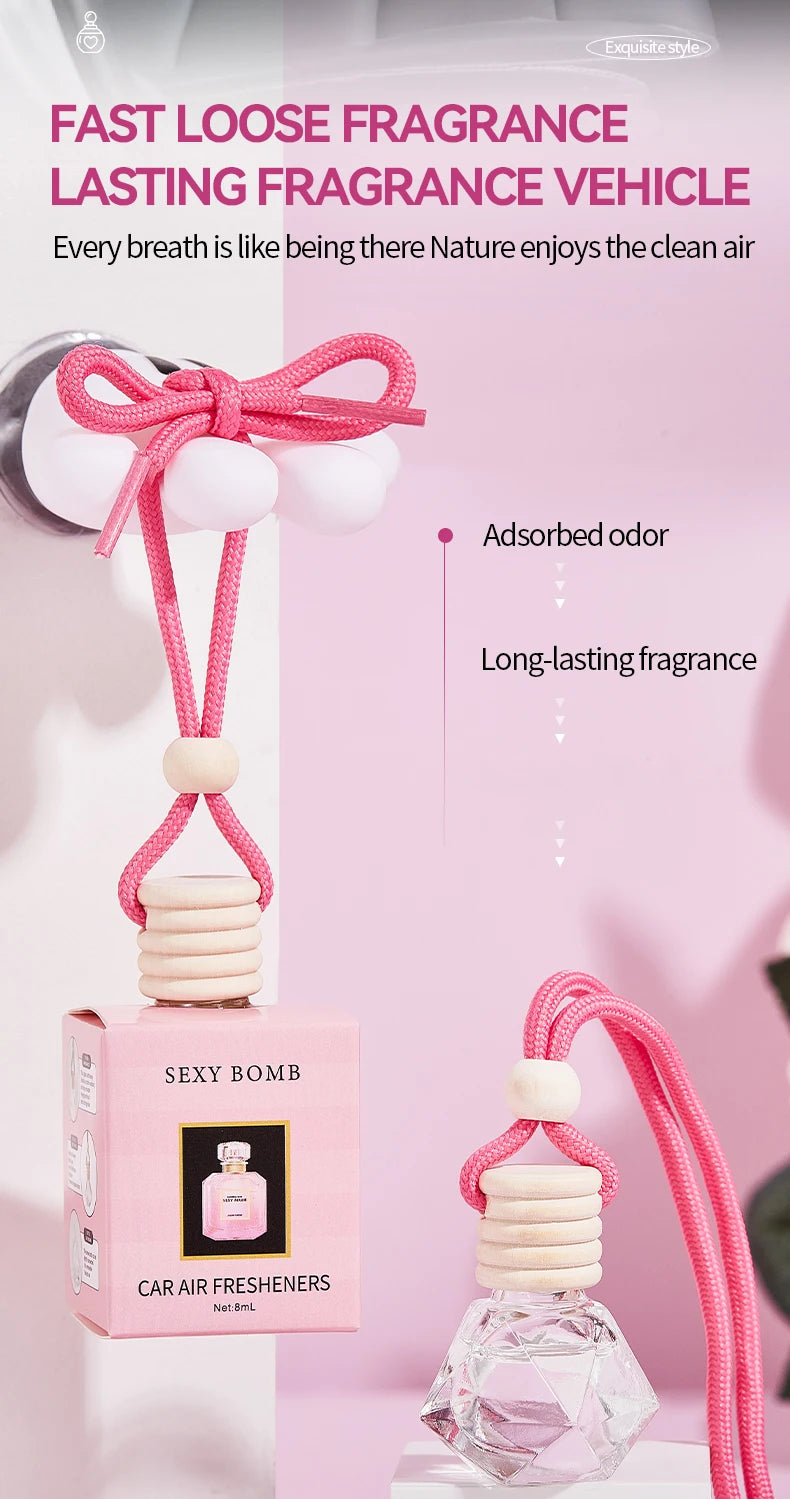Car Air Freshener Hanging Perfume Diffuser Natural Flower Fragrance - 9