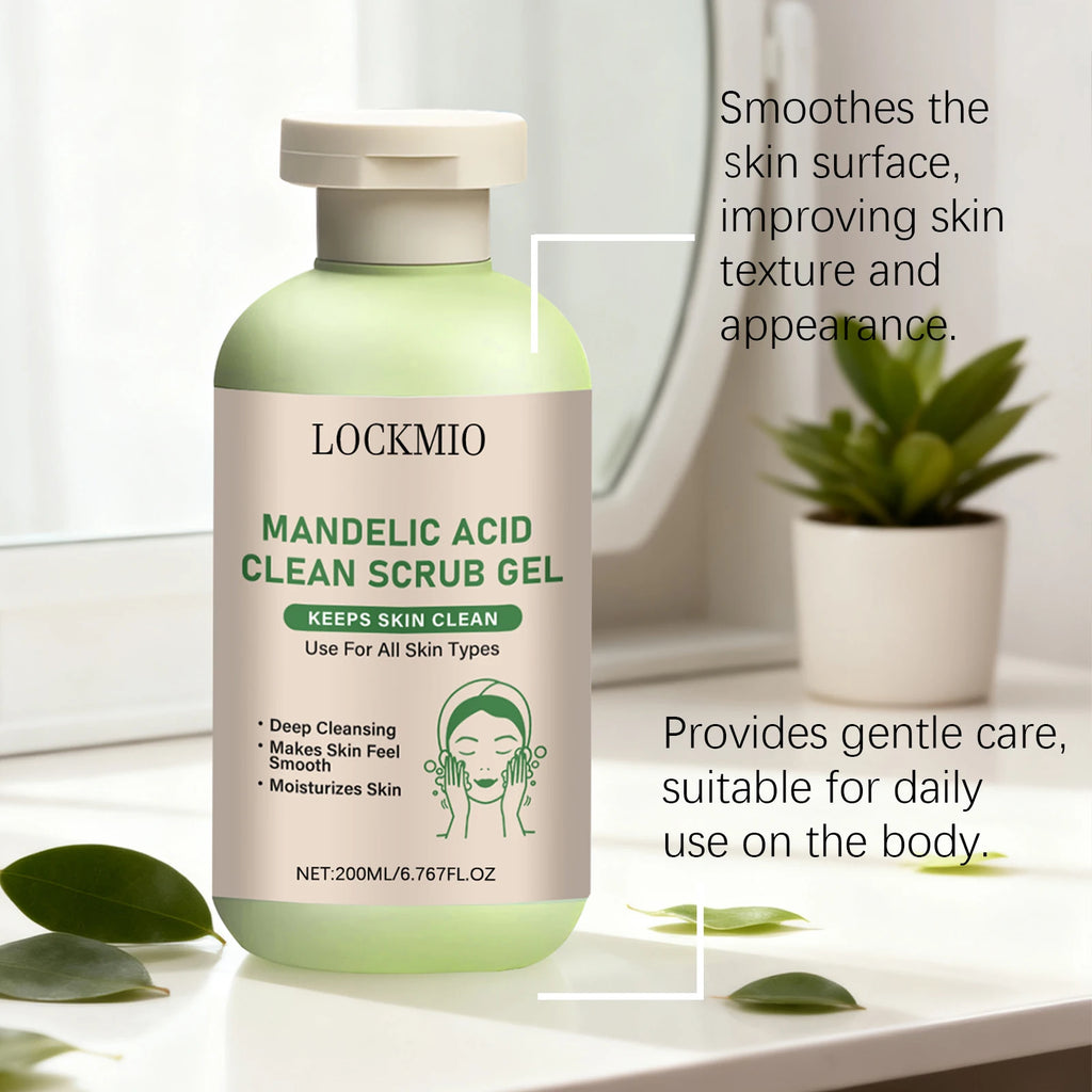 Lockmio Mandelic Acid Facial Exfoliating Scrub Gel Deep Pore Cleanser