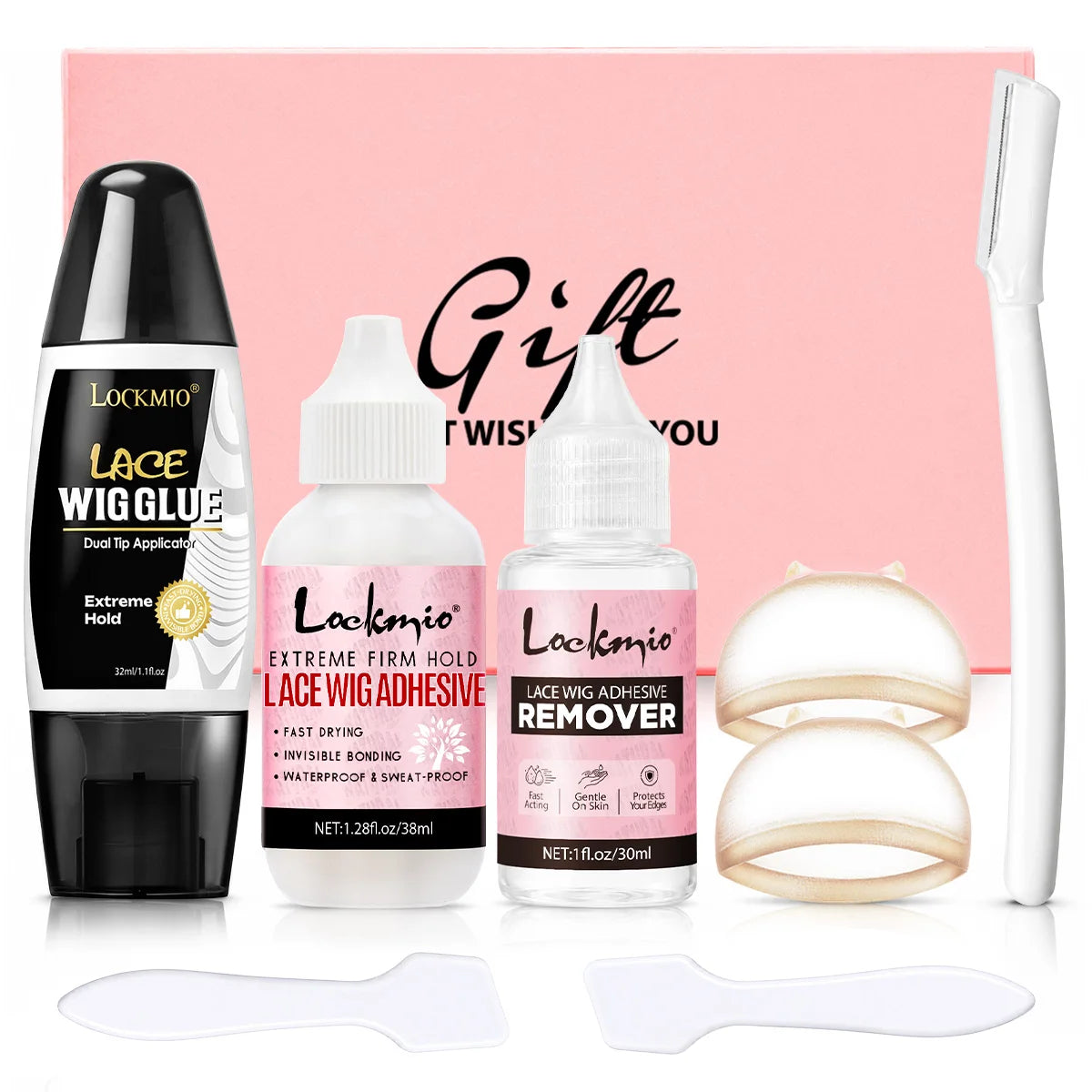 Lace Wig Glue Adhesive and Remover Set with Dual Ended Applicator