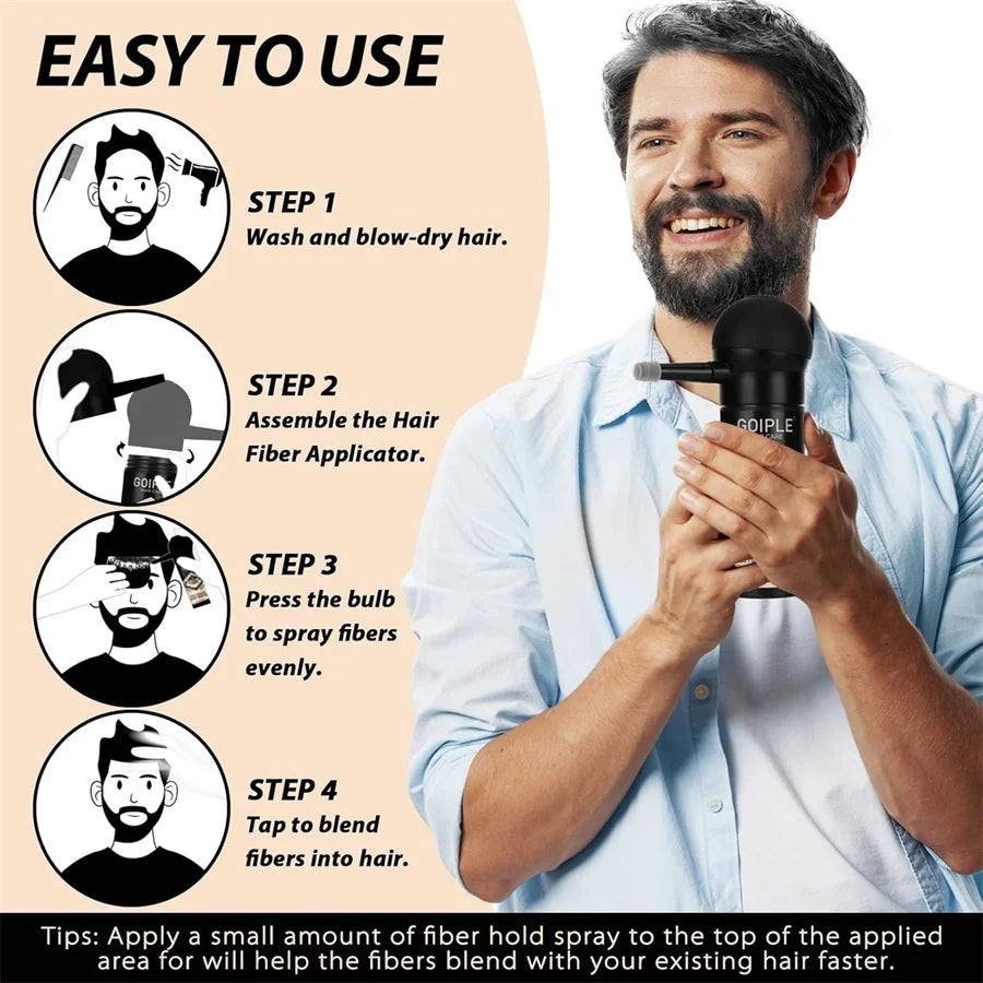 Goiple Hair Building Fibers Kit Instant Thickener and Styling Spray - 11