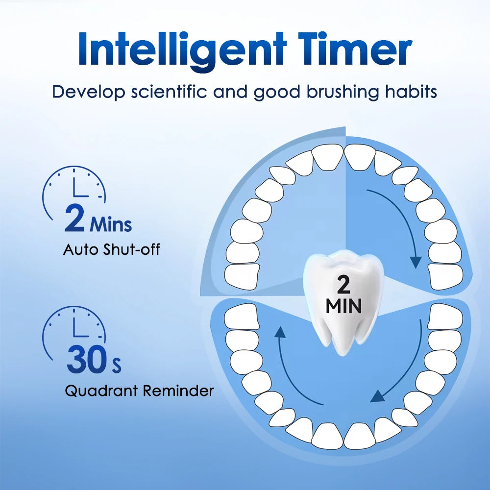 3D Rotating Rechargeable Electric Toothbrush for Adults