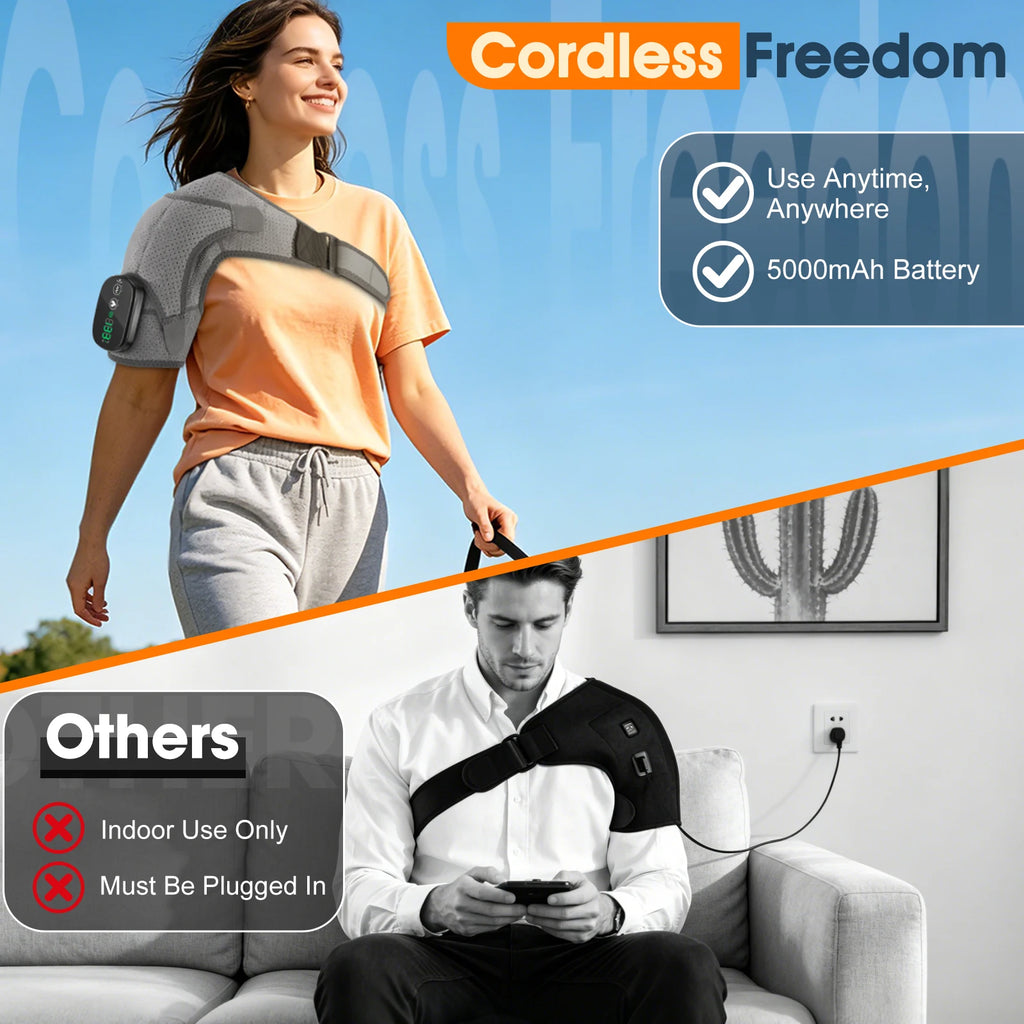Cordless Heated Shoulder Massager with Vibration