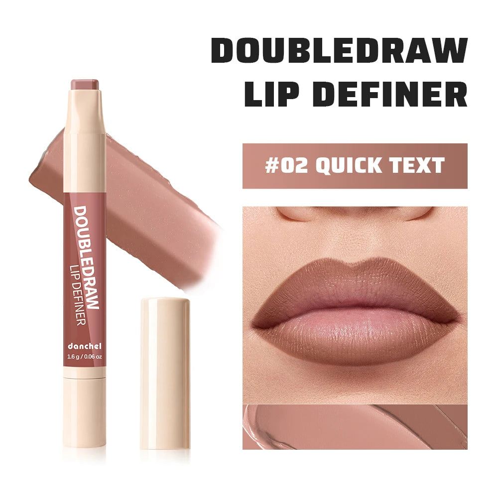 2-in-1 Lip Liner and Matte Lipstick for Long-Lasting Wear