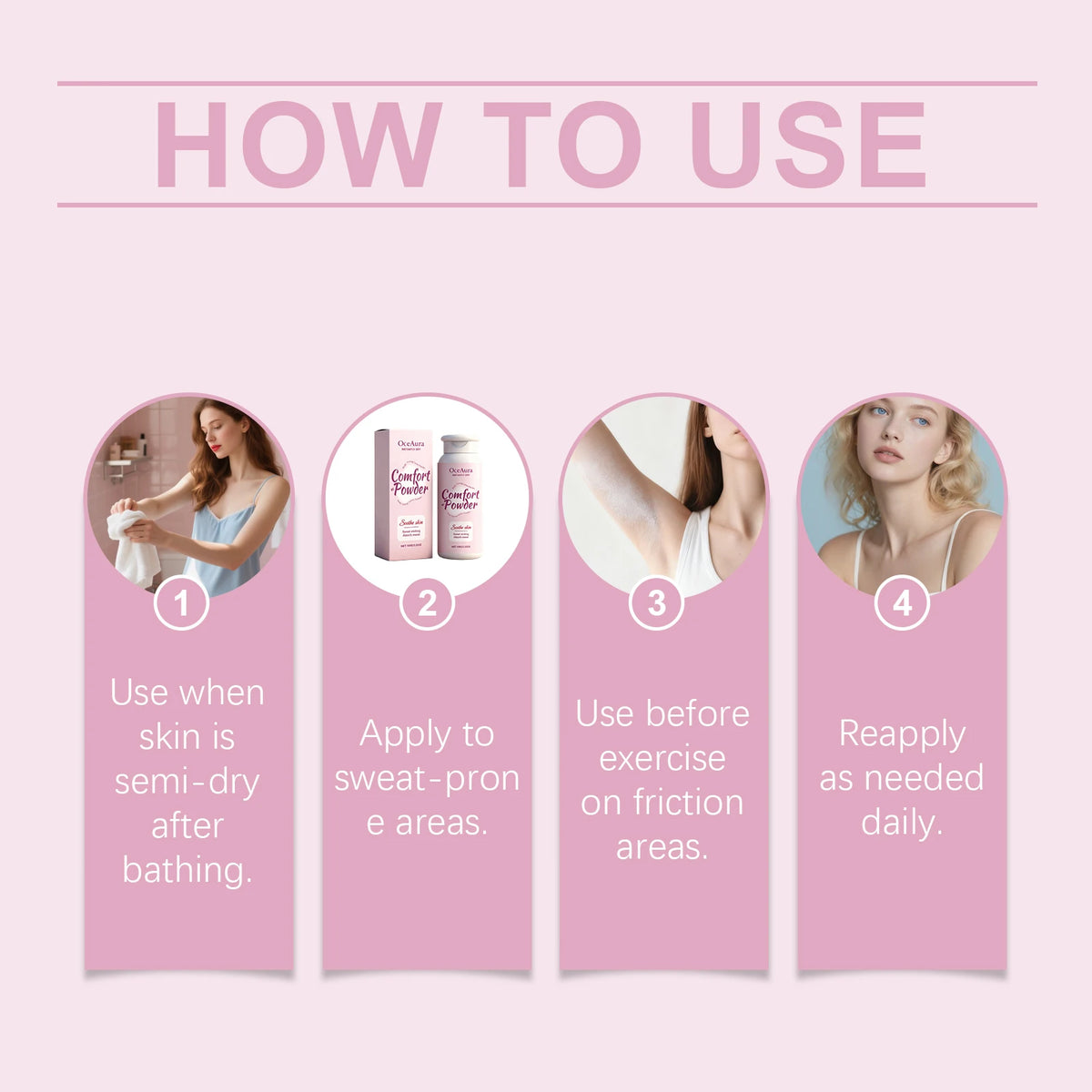 Sweat-Absorbing All-Over Body Powder for Cooling Comfort