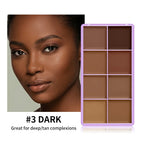 8-Shade Matte Cream Concealer Palette for Full Face Coverage