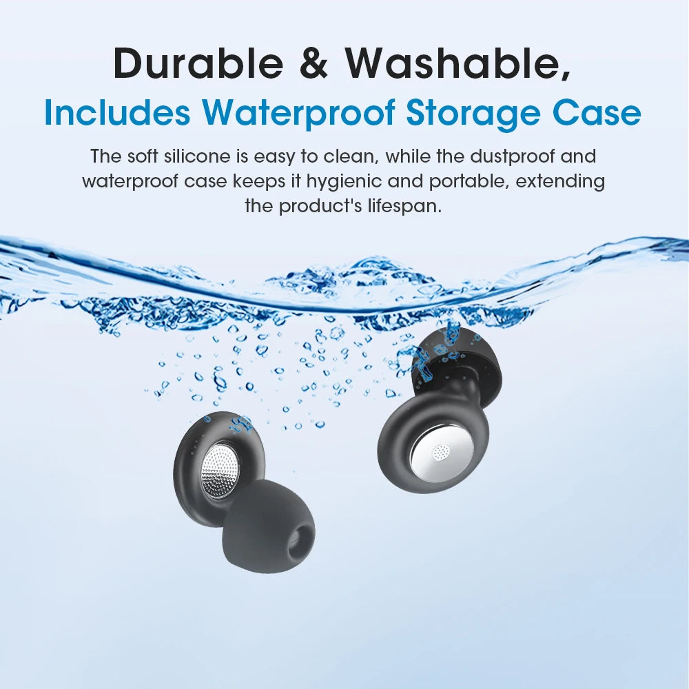 Reusable Noise-Canceling Sleep Earplugs for Side Sleeping