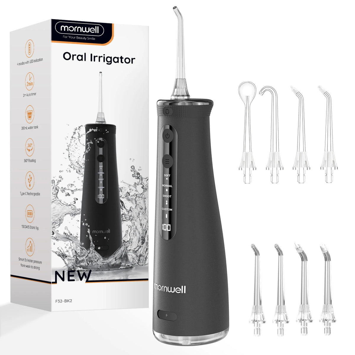 Portable Cordless Water Flosser for Teeth Cleaning and Gum Health