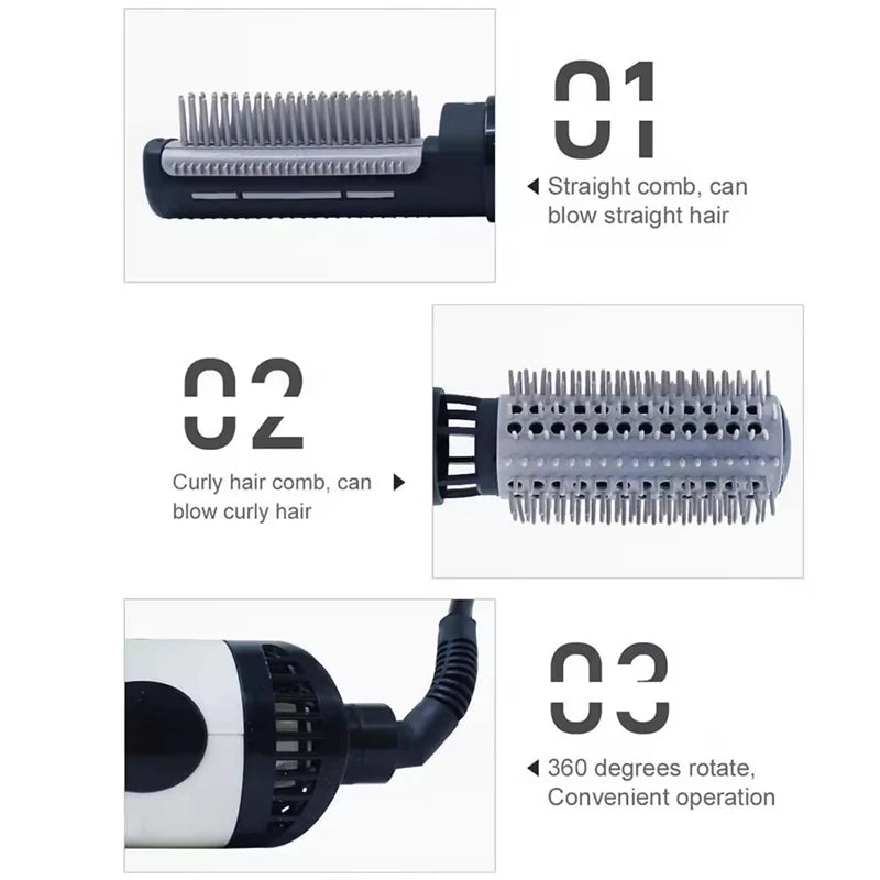 Professional Ionic Hot Air Hair Dryer Brush and Volumizer Styler - 9