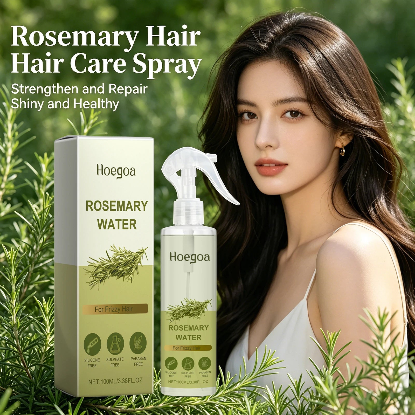 Rosemary Hair Strengthening Spray for Frizz Control and Growth - 5