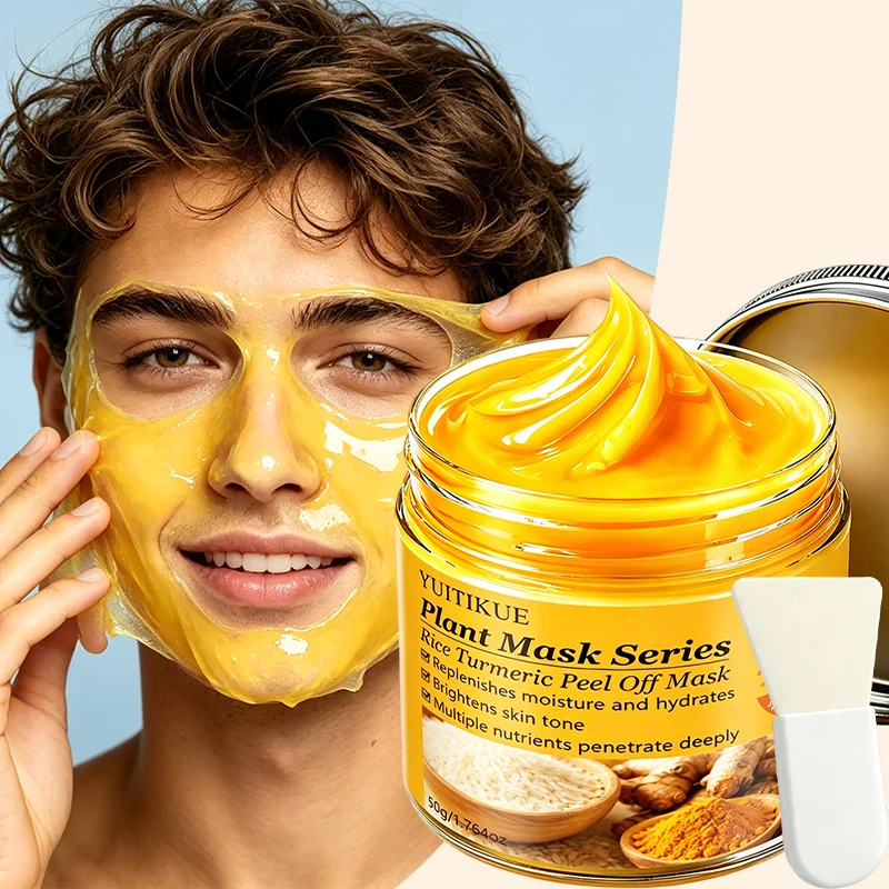 Rice Turmeric Peel Off Face Mask Hydrating Exfoliating Gel 50g - 9