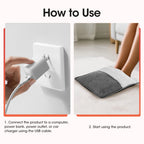 USB Heated Foot Warmer for Office and Home